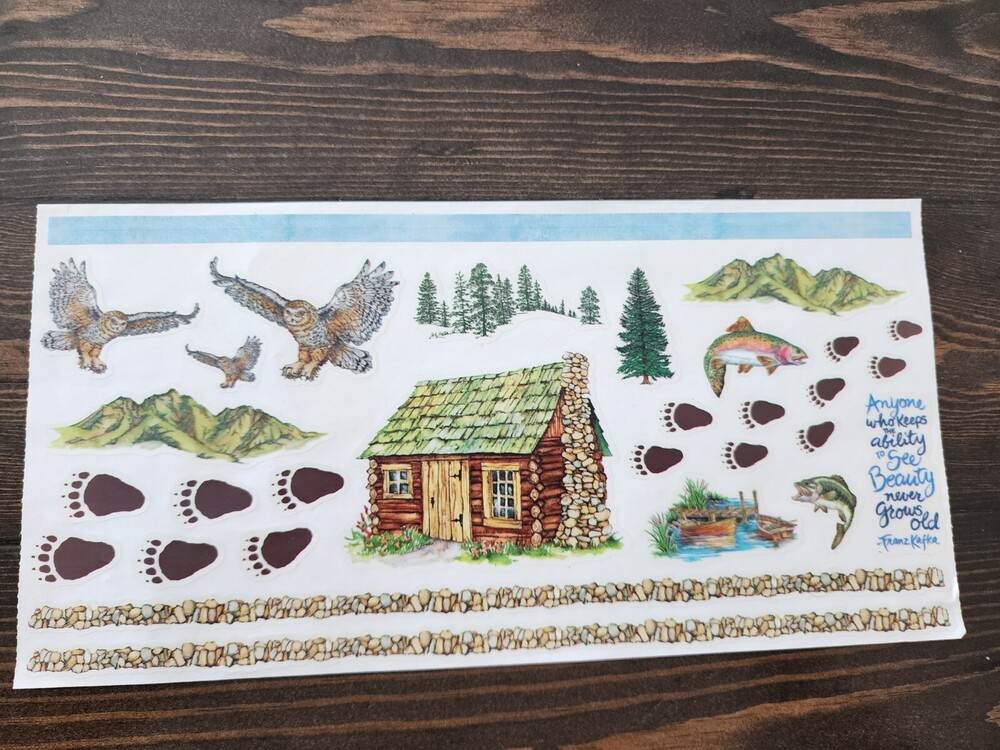 PSX Mountain Retreat Jumbo Sticker Sheets Scrapbooking Vintage Retired NEW #21